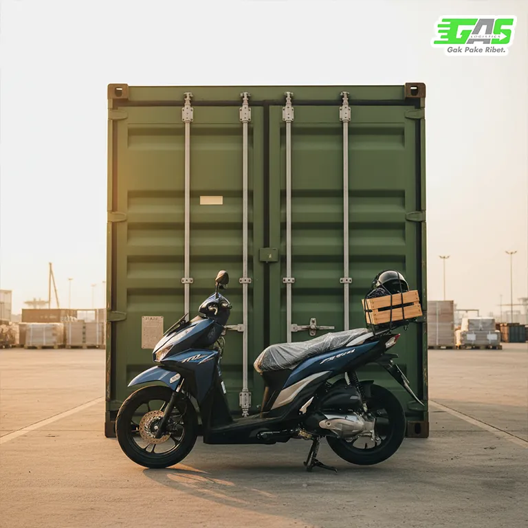 jasa kirim motor via container - GAS Logistics